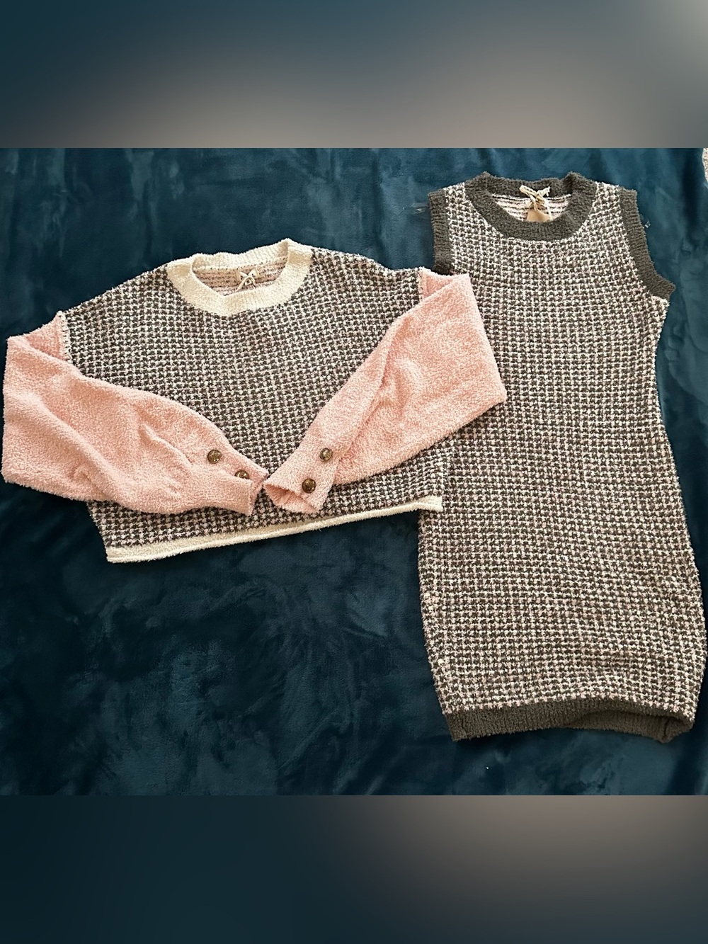 ✨ NWT POL Clothing 2-Piece Boho Textured Knit Matching Set ✨